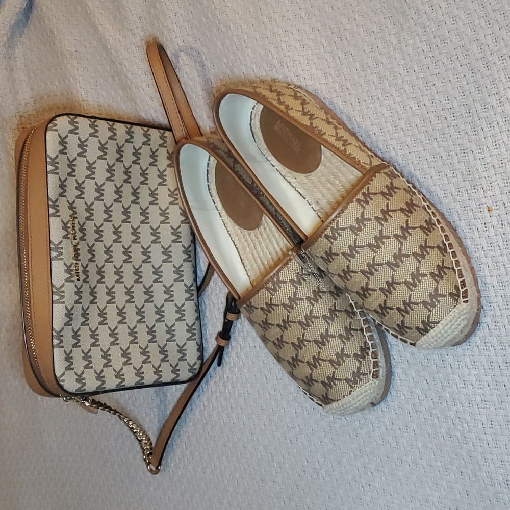 Michael Kors Monogrammed Bag and Monogrammed Espadrille Shoes
